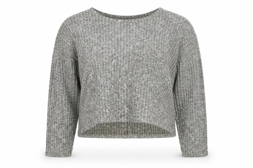 Front view of Topshop women’s green jumper, size UK 16