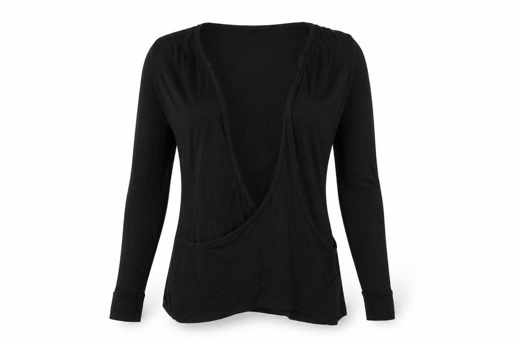 Front view of Star women’s black cardigan jumper, size M