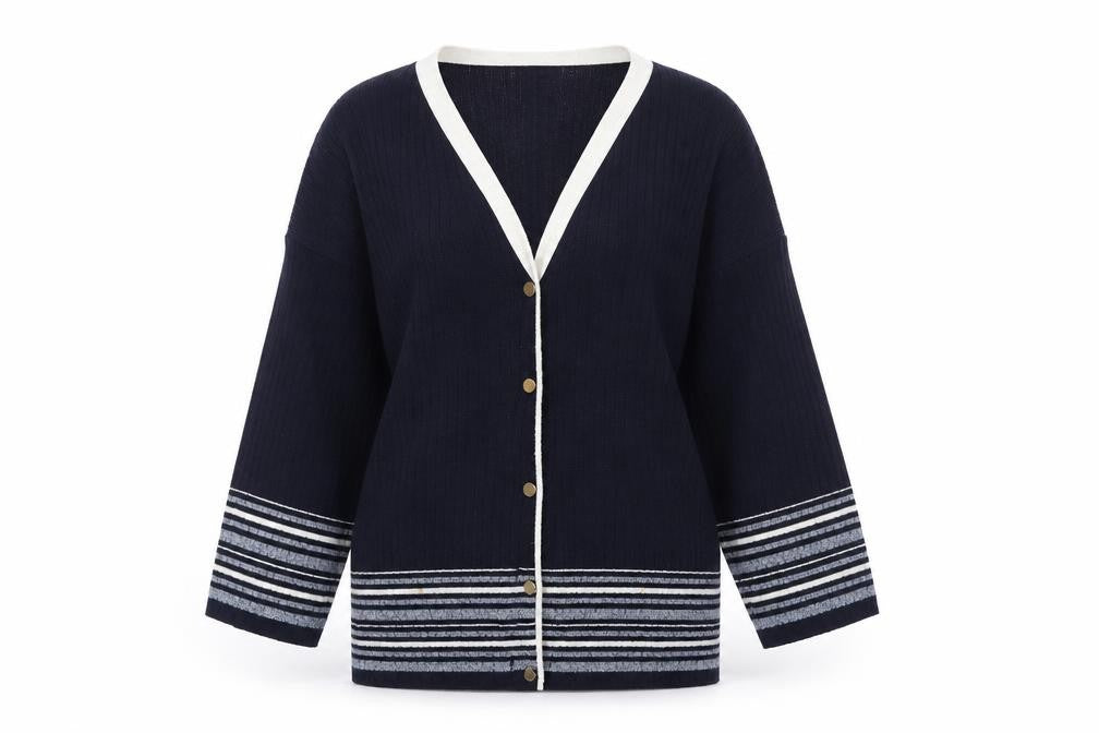 The Edinburgh Collection Womens Blue   Cardigan Jumper Size M
