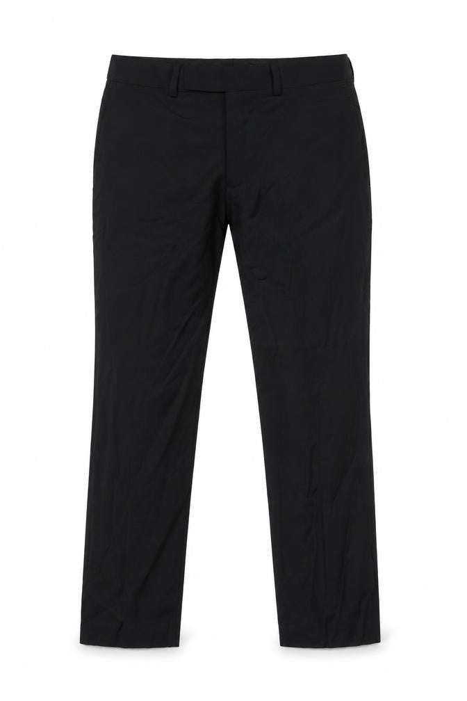 Preworn Womens Black  Flannel Trousers  Size 34 L28 in