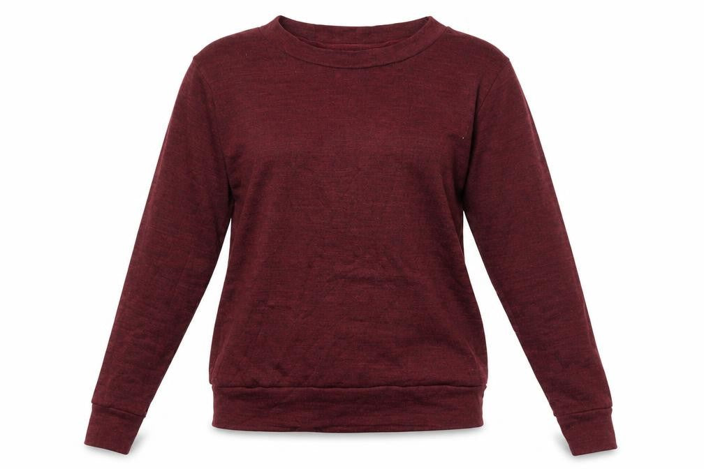 Front view of Sophia Mirza women’s red jumper, size M