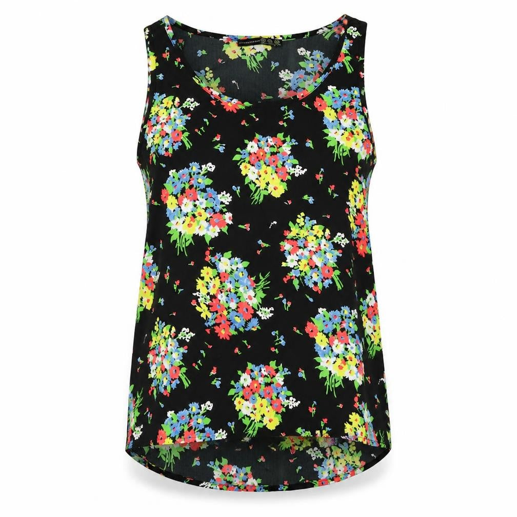 Atmosphere Womens Black Floral  Basic Blouse Size 12