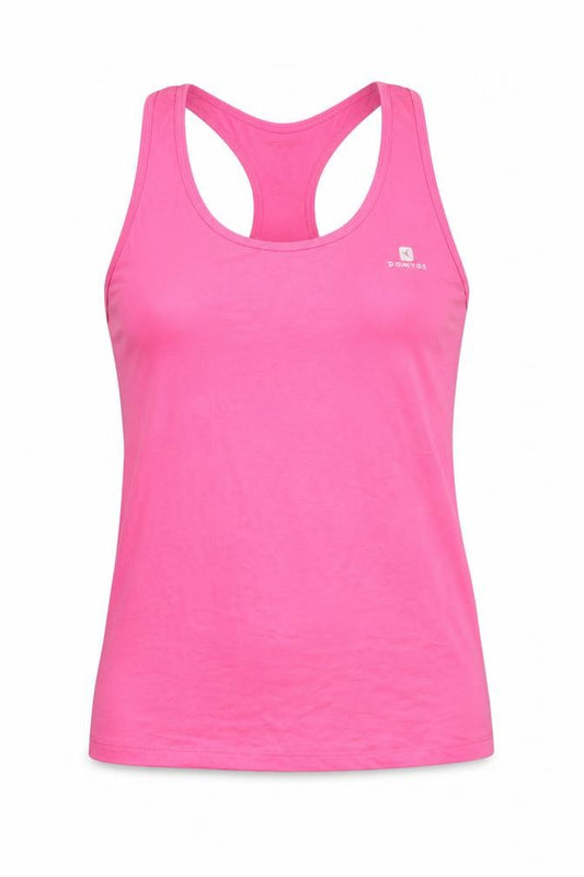 Front view of Domyos girls’ pink pullover tank size 2xs