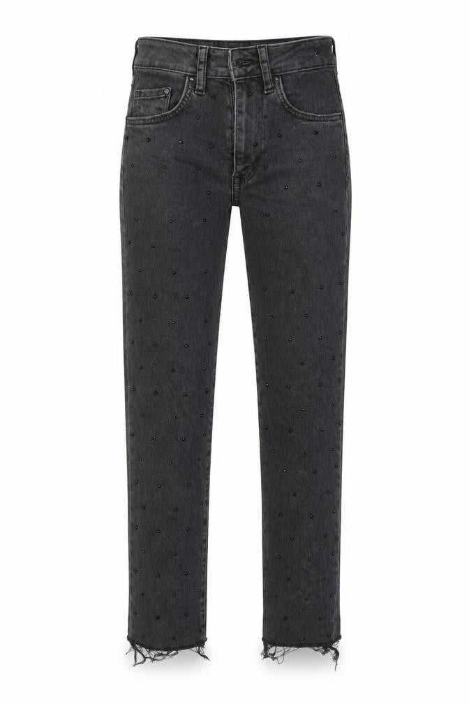 Preworn Womens Black  Denim Trousers  Size 6 L25 in
