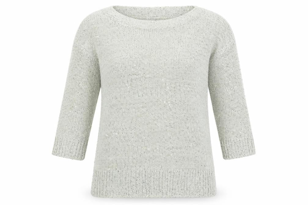 Front view of David Emanuel women’s gold jumper, size S
