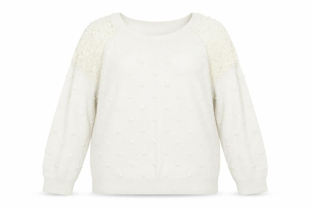 Front view of George women’s ivory jumper, size UK 12