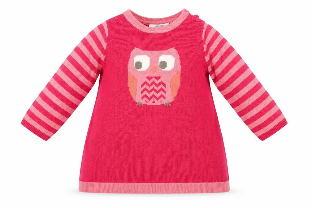 F&F Girls Pink Fair Isle  A-Line  Size 3-6 Months