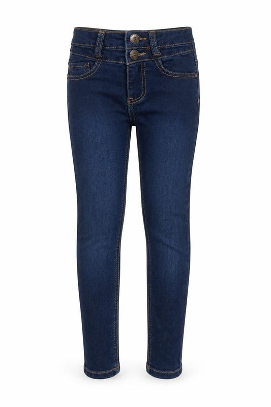 Front view of New Look girls’ blue denim skinny jeans, size 9, years