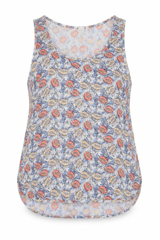 Front view of H&M women’s multicoloured floral basic blouse, size UK 10