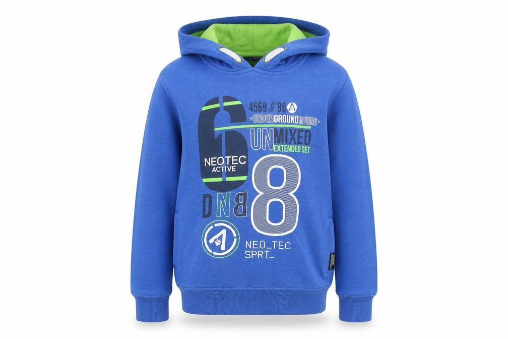 Front view of George boys’ blue pullover hoodie, size 7-8, years