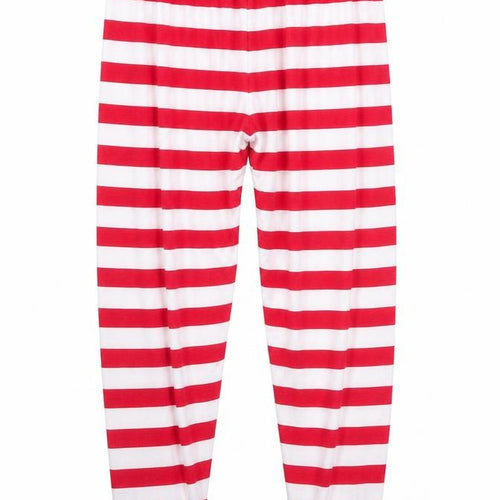 Preworn Girls Multicoloured Striped  Cami Pyjama Pants Size 10-11 Years  - christmas trousers