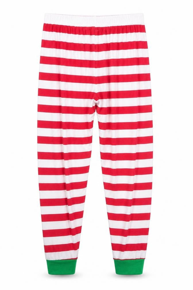 Preworn Girls Multicoloured Striped  Cami Pyjama Pants Size 10-11 Years  - christmas trousers