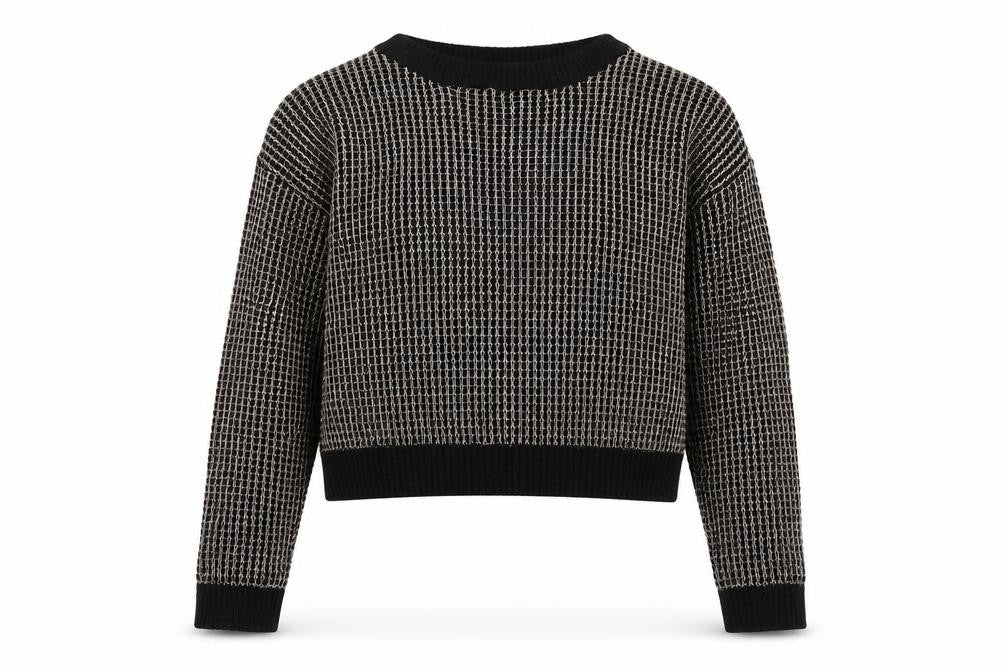Front view of New Look women’s black jumper, size UK 10