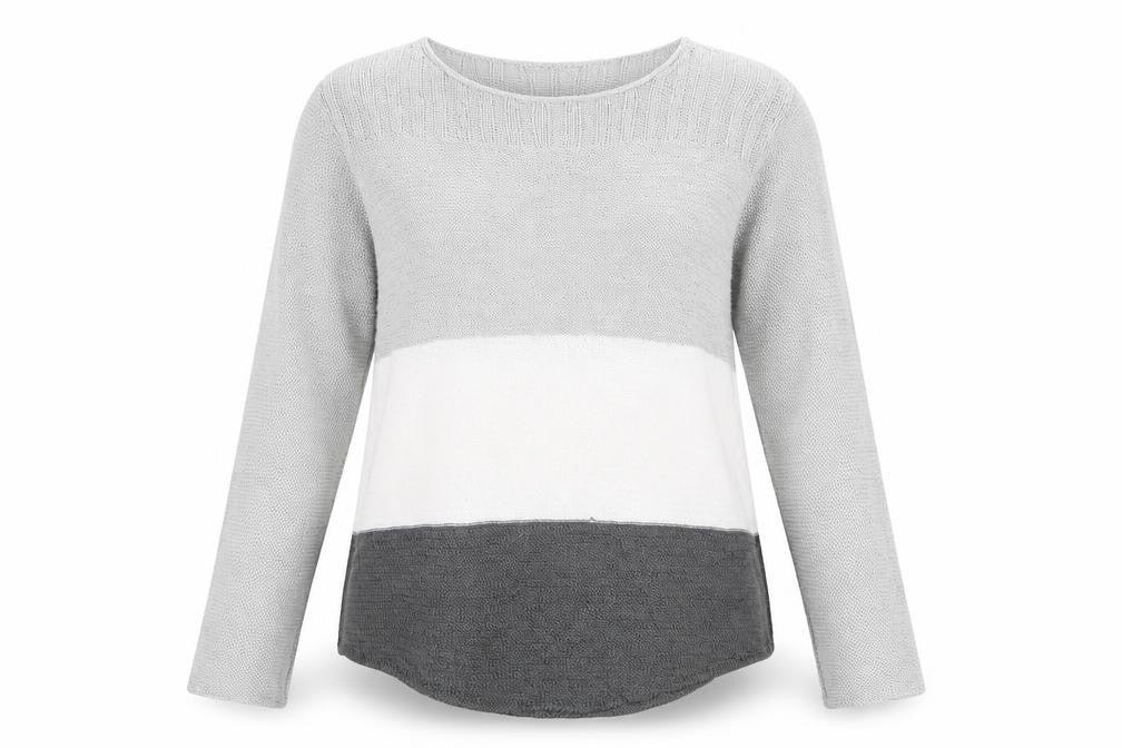 Front view of Femme women’s grey jumper, size S