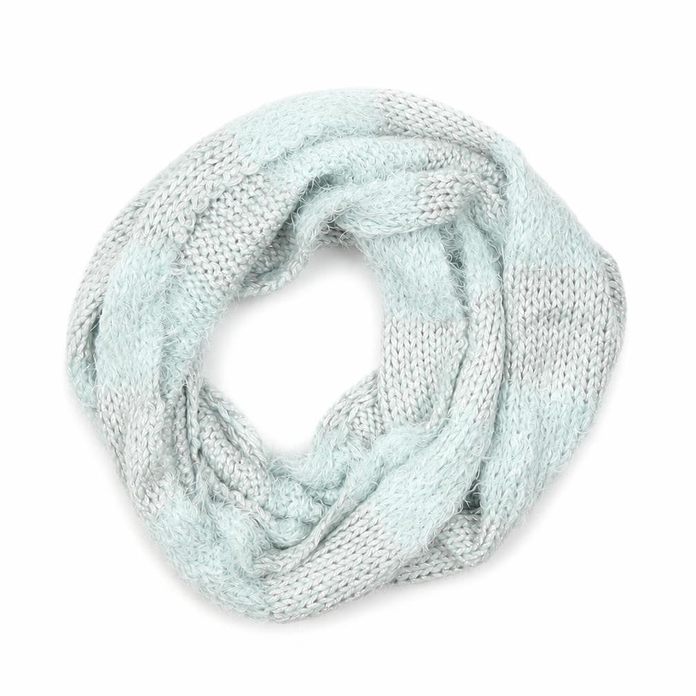 Front view of Preworn unisex green shawl/wrap - inifinity scarf