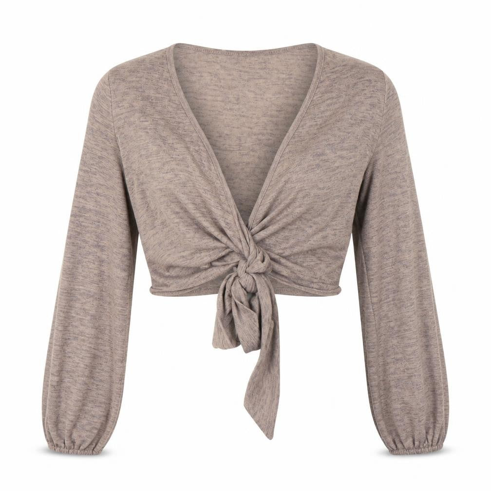 Front view of River Island women’s purple cardigan jumper, size UK 8