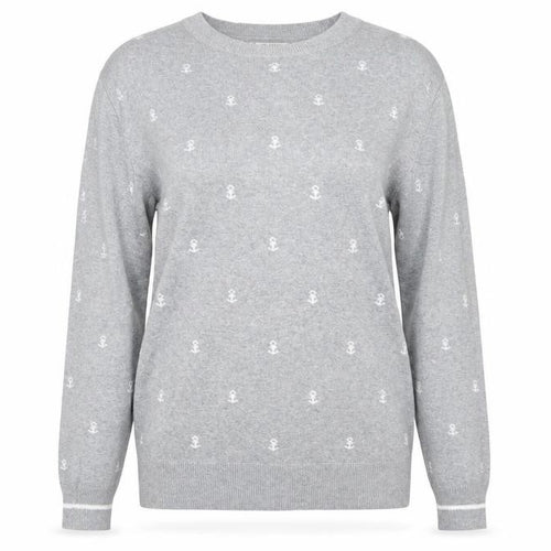 Pull&Bear Womens Grey Geometric  Pullover Jumper Size M