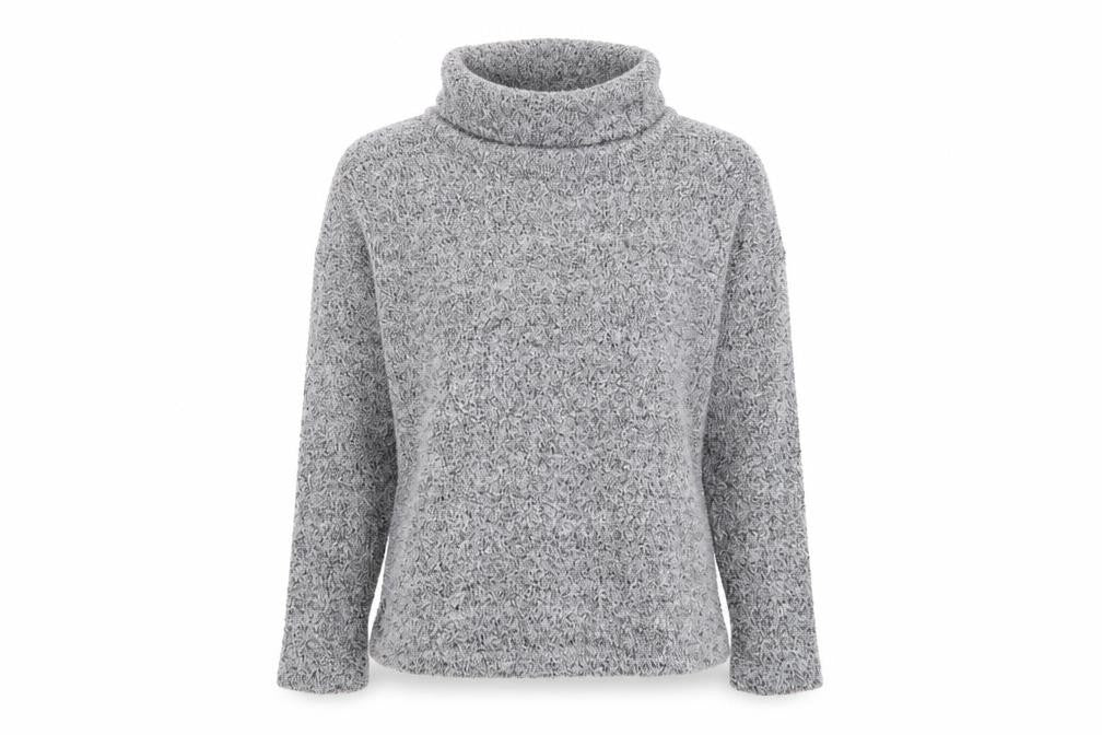 Front view of Next women’s grey solid fleece top pyjama top, size S