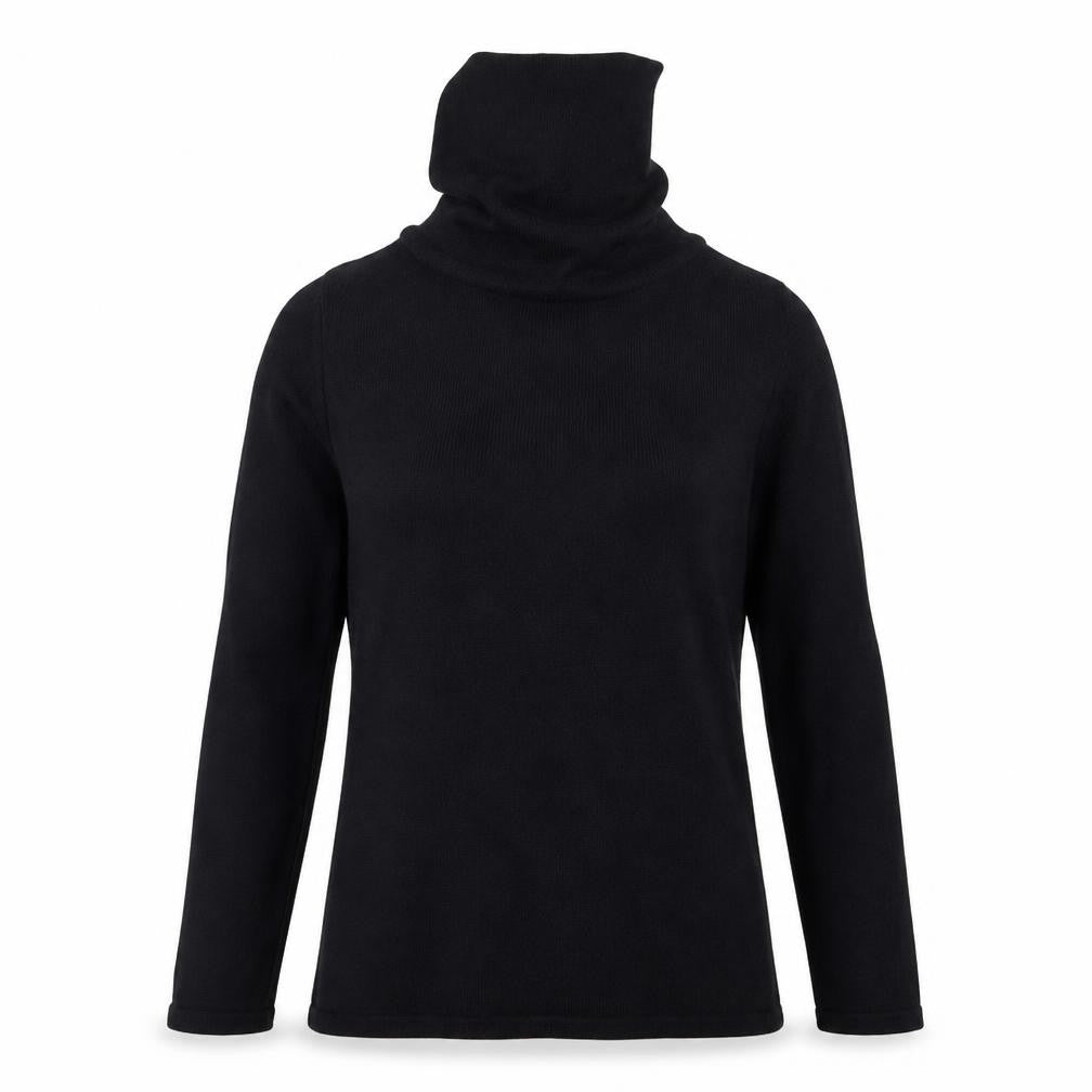 Front view of vedo verde women’s black knit jumper, size S