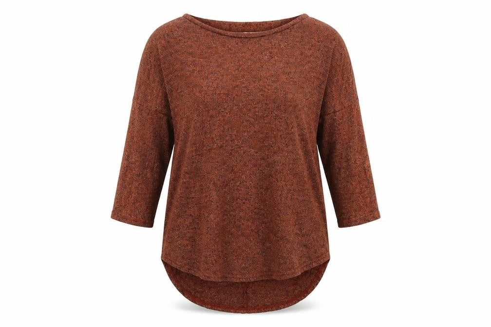Front view of Miss Selfridge women’s orange basic t-shirt, size UK 8