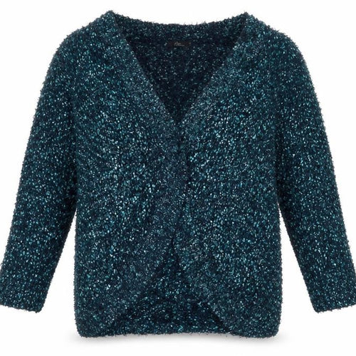 Bm Collection Womens Blue  Knit Cardigan Jumper Size XL