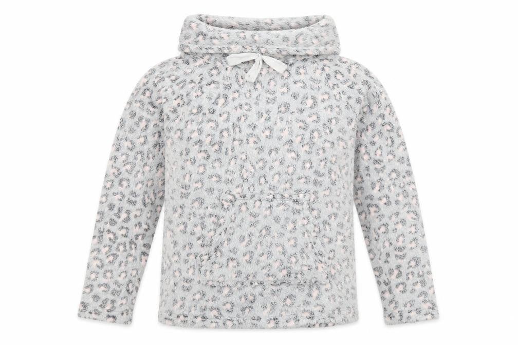 F&F Womens Grey Animal Print  Pullover Sweatshirt Size M
