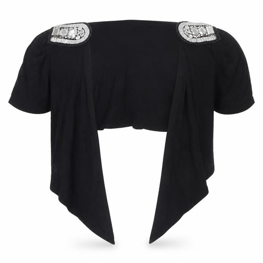 Front view of Young Dimension girls’ black cardigan jumper, size 9-10, years
