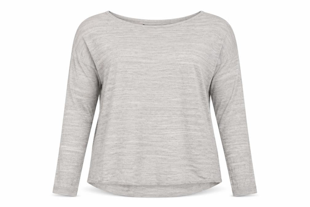 Front view of H&M women’s grey jumper, size M