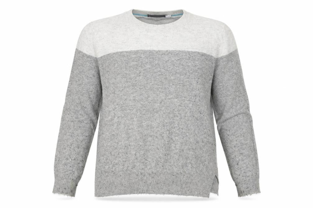 Front view of Mini Velvet women’s grey jumper, size UK 12
