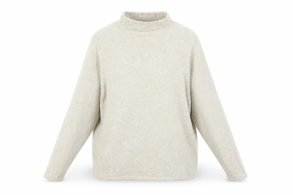Front view of H&M women’s beige jumper, size XS