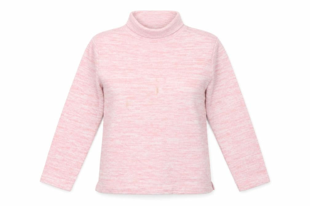 Front view of M&Co women’s pink jumper, size UK 10