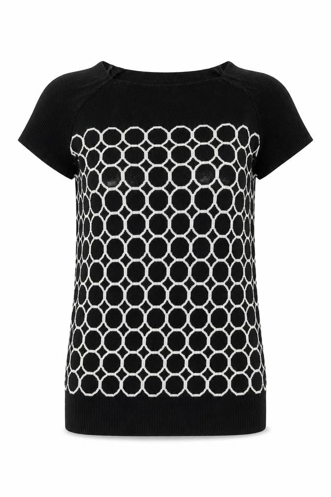Front view of Next women’s black jumper, size UK 8