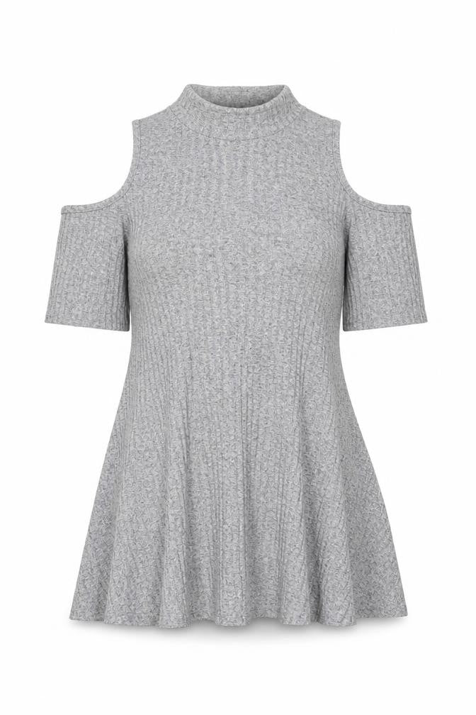Front view of Atmosphere women’s grey basic blouse, size UK 10