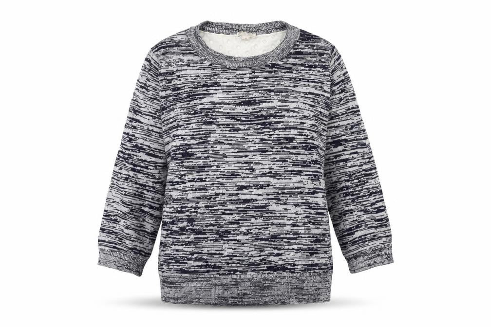 Front view of Gap women’s blue knit jumper, size L