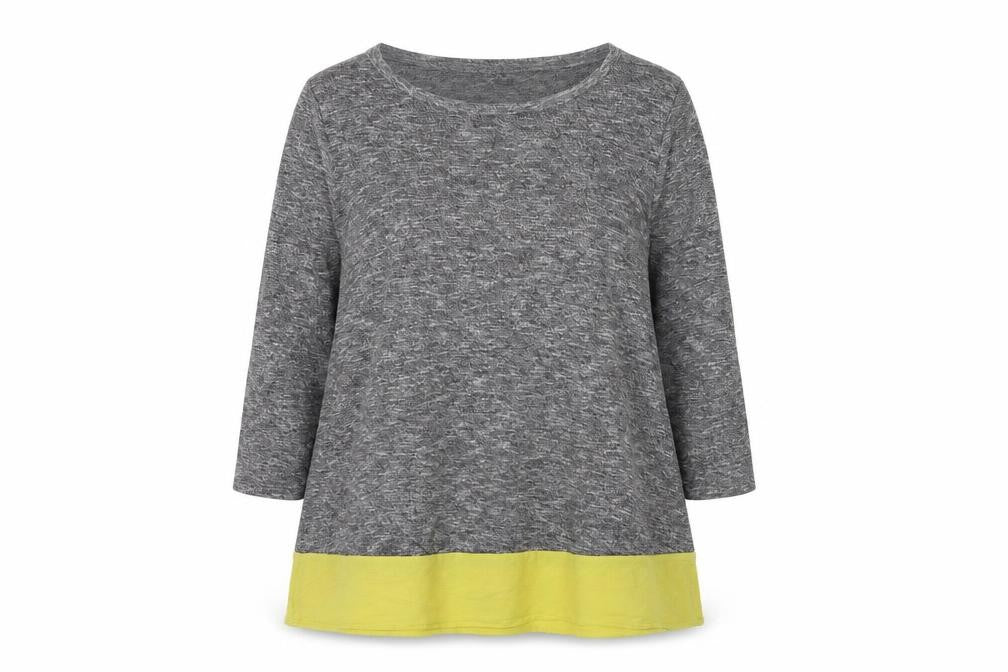 Front view of Marks & Spencer women’s grey knit jumper, size UK 10