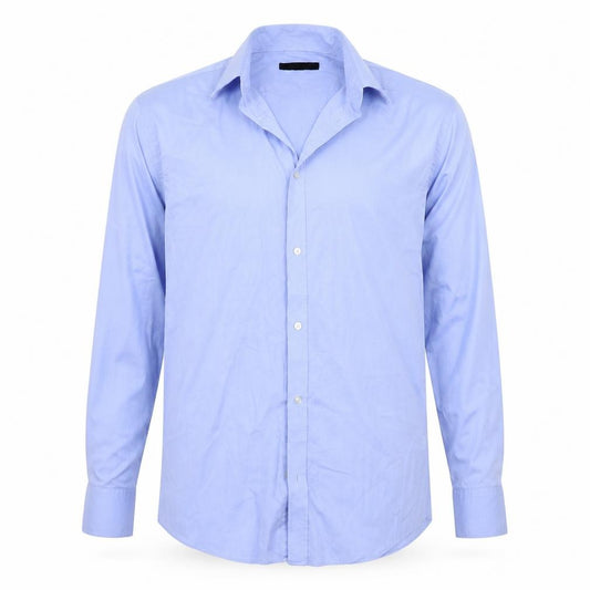 Front view of George men’s blue button-up, size 15