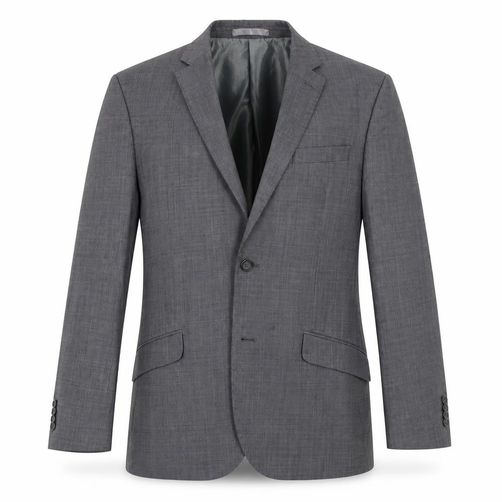 Front view of Greenwoods men’s grey jacket suit jacket, size 40