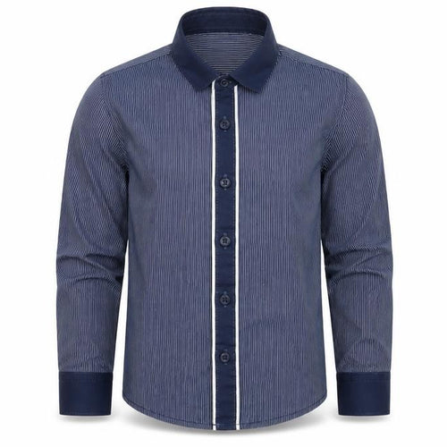 George Boys Blue Striped  Basic Button-Up Size 2-3 Years