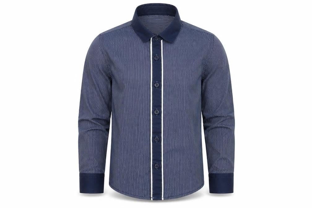 George Boys Blue Striped  Basic Button-Up Size 2-3 Years