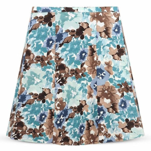 EWM Womens Multicoloured Geometric Chiffon Flare Skirt Size 34 in