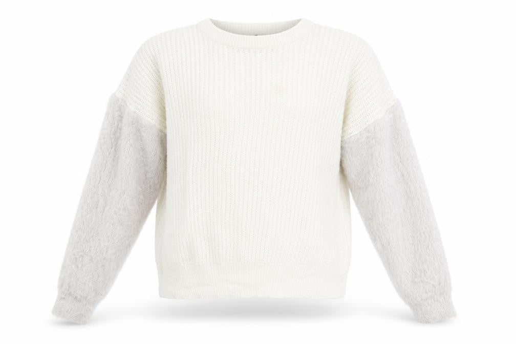 Front view of New Look girls’ beige jumper, size 14, years