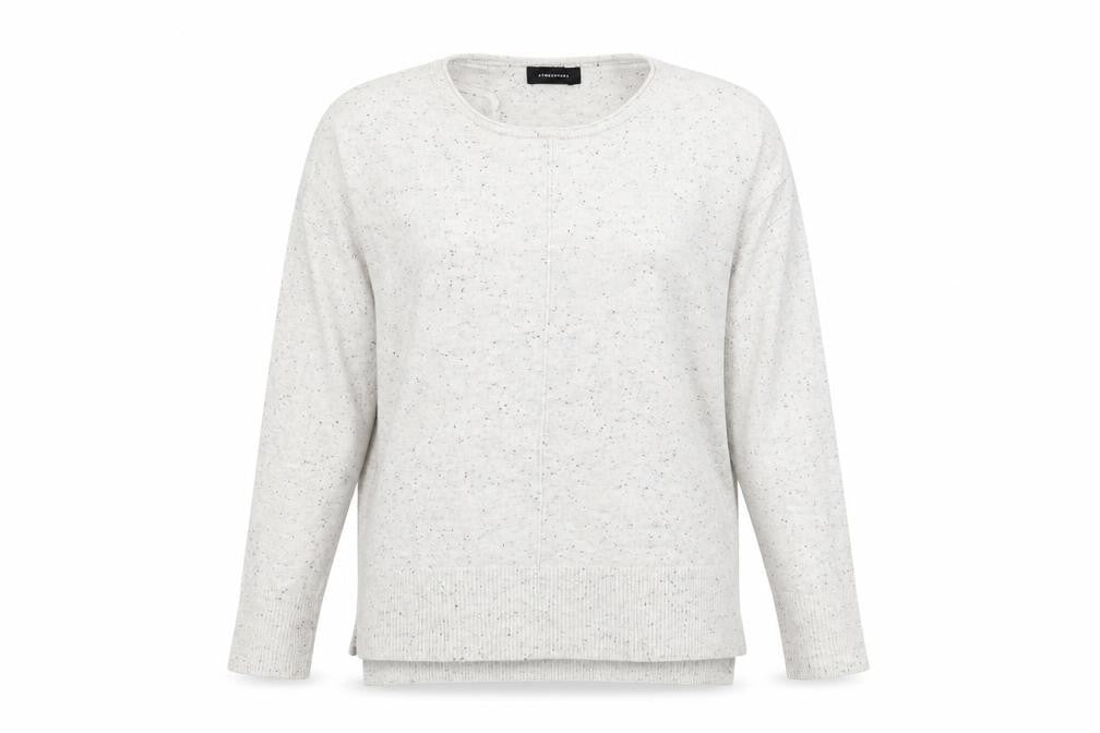Front view of Primark women’s grey knit jumper, size UK 14
