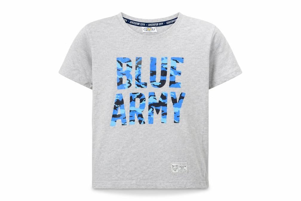 Leciester City FC Boys Grey   Basic T-Shirt Size 9-10 Years  - Leciester City FC
