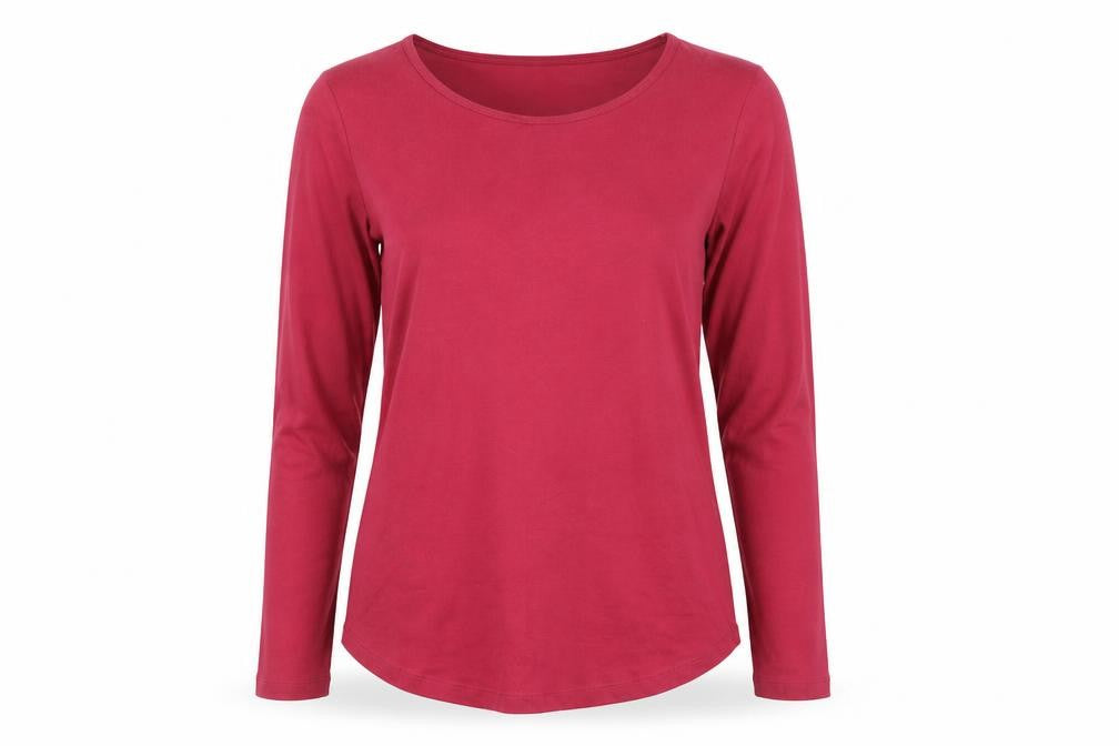 Front view of New Look women’s red jumper, size UK 12