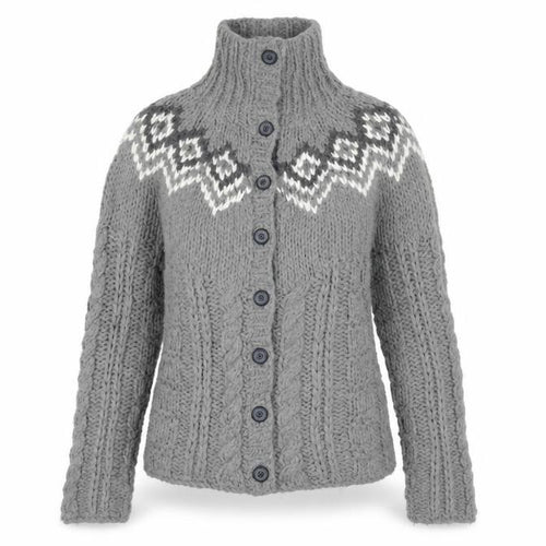 ALS Womens Grey  Knit Jacket Coatigan Size 10