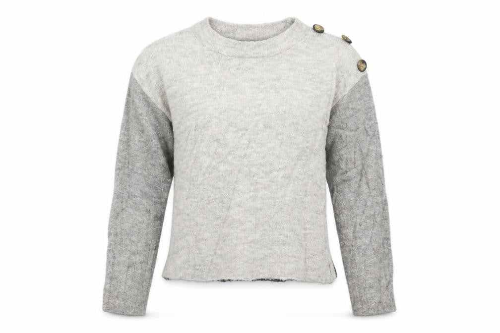Front view of Marks & Spencer women’s blue jumper, size S