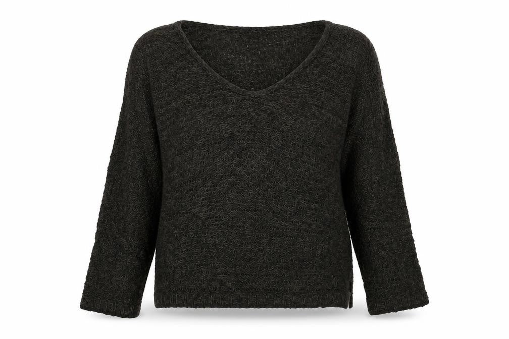 Front view of H&M women’s black jumper, size M