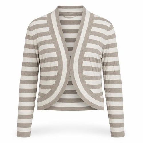 Linea Womens White Striped  Cardigan Jumper Size S