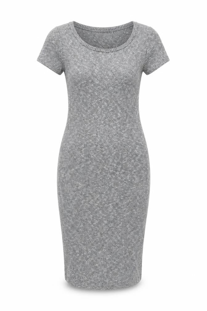 Front view of ginger women’s grey a-line, size S