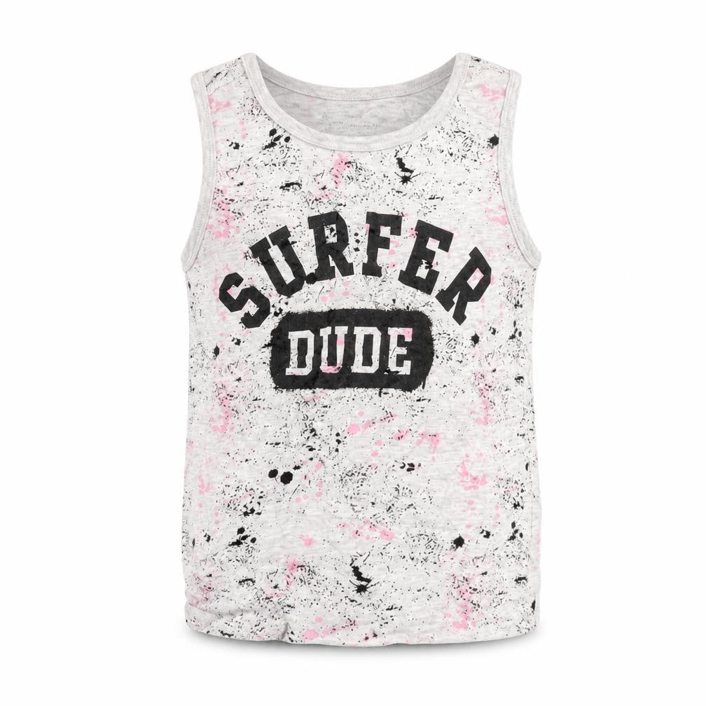 Front view of Primark girls’ white basic tank, size 7-8, years